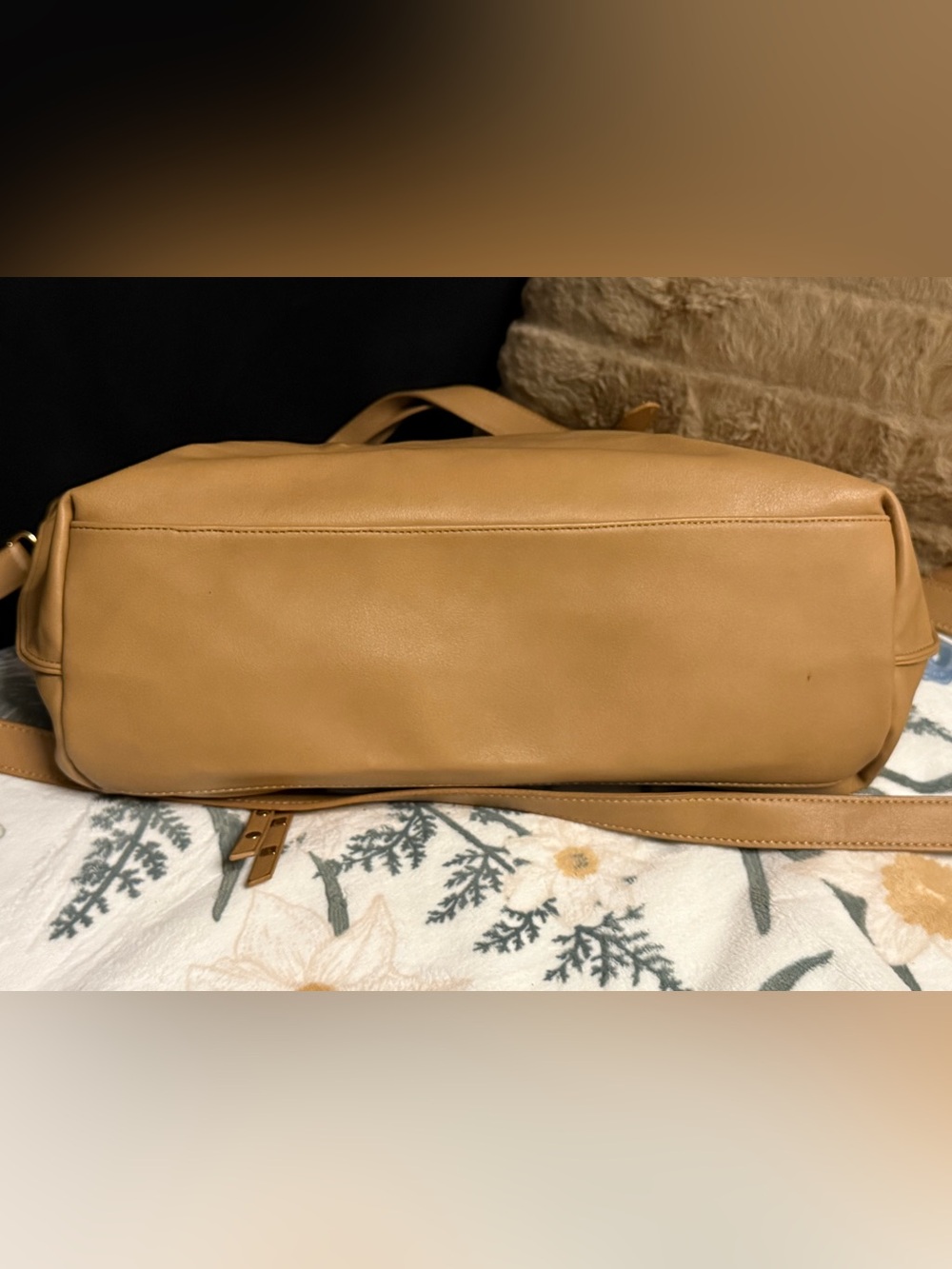 Steve Madden Tan Studded Tassel Tote – Large Boho Shoulder Bag - Picture 5 of 7